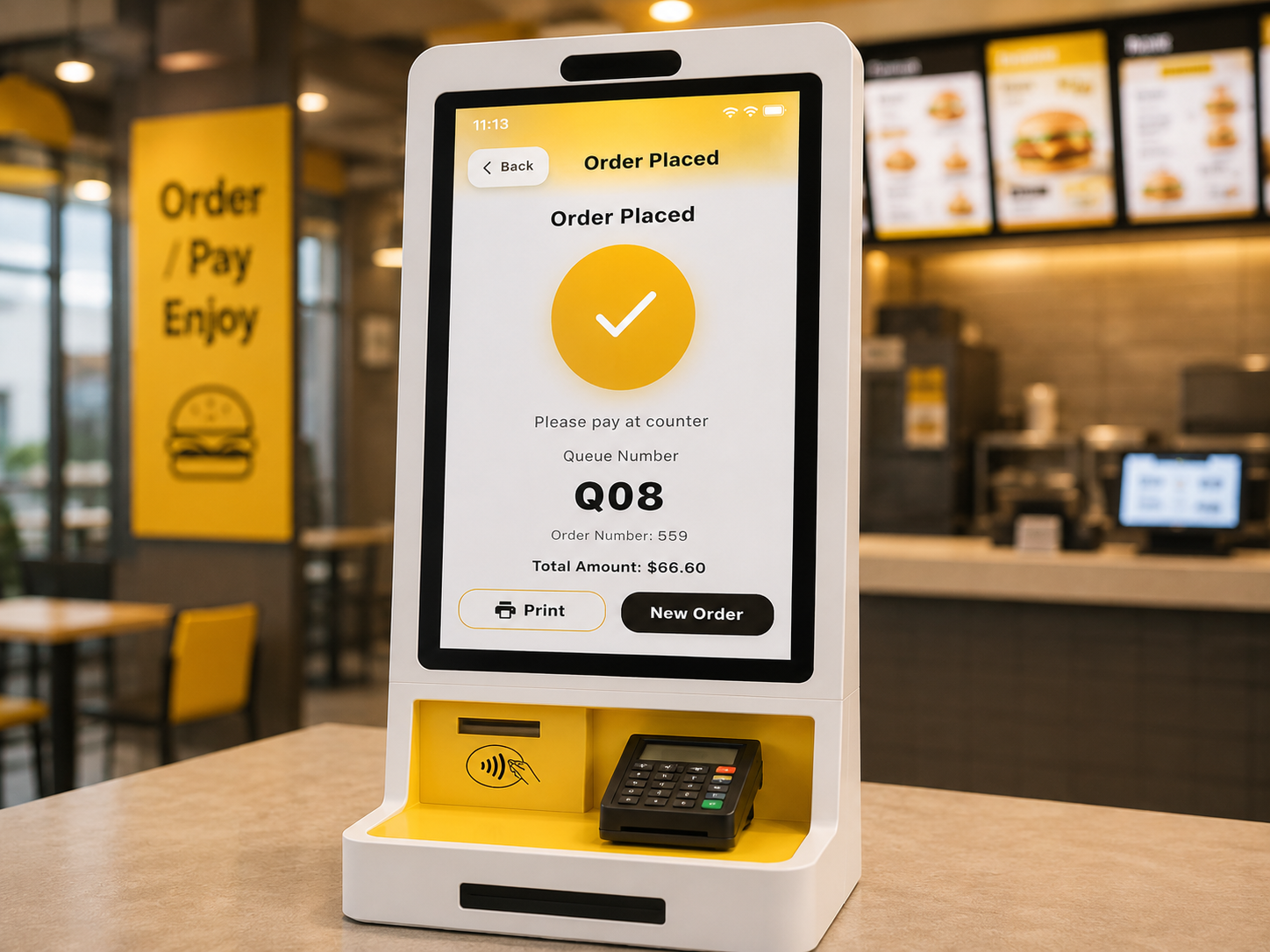 POS2U Kiosk F&B Screen 5